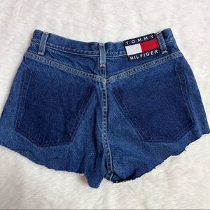 Tommy Hilfiger Custom Vintage 90s Y2K High Waist Denim Jean Mom Shorts Size 28